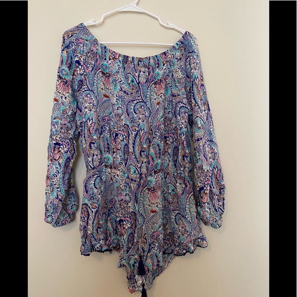 Colorful pattern romper